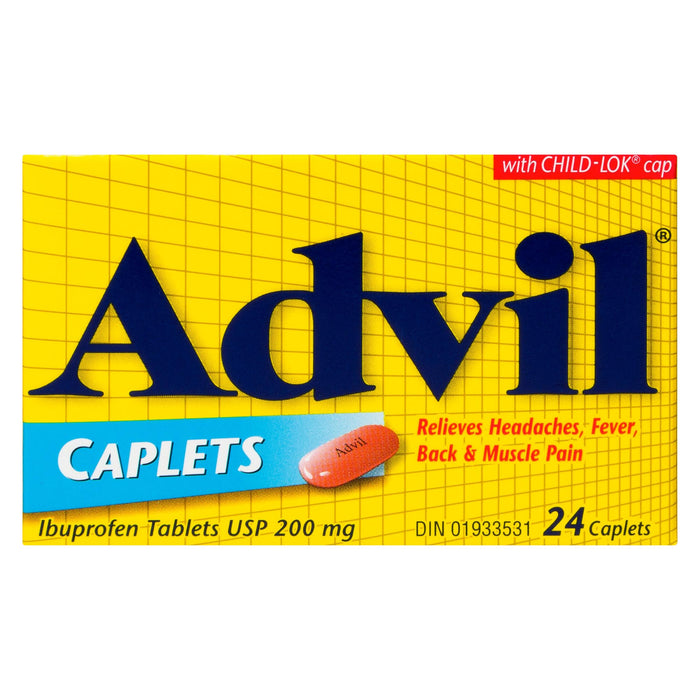 Advil Ibuprofen Tablets USP 200-mg Caplets, 24-Pack