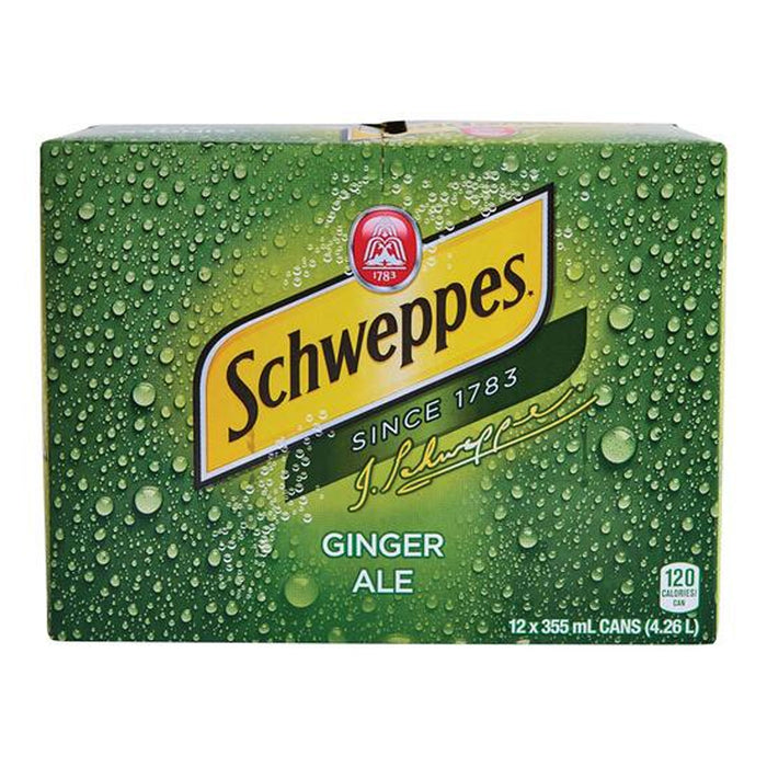 Soda gingembre Schweppes, emballage de 12, 355 ml