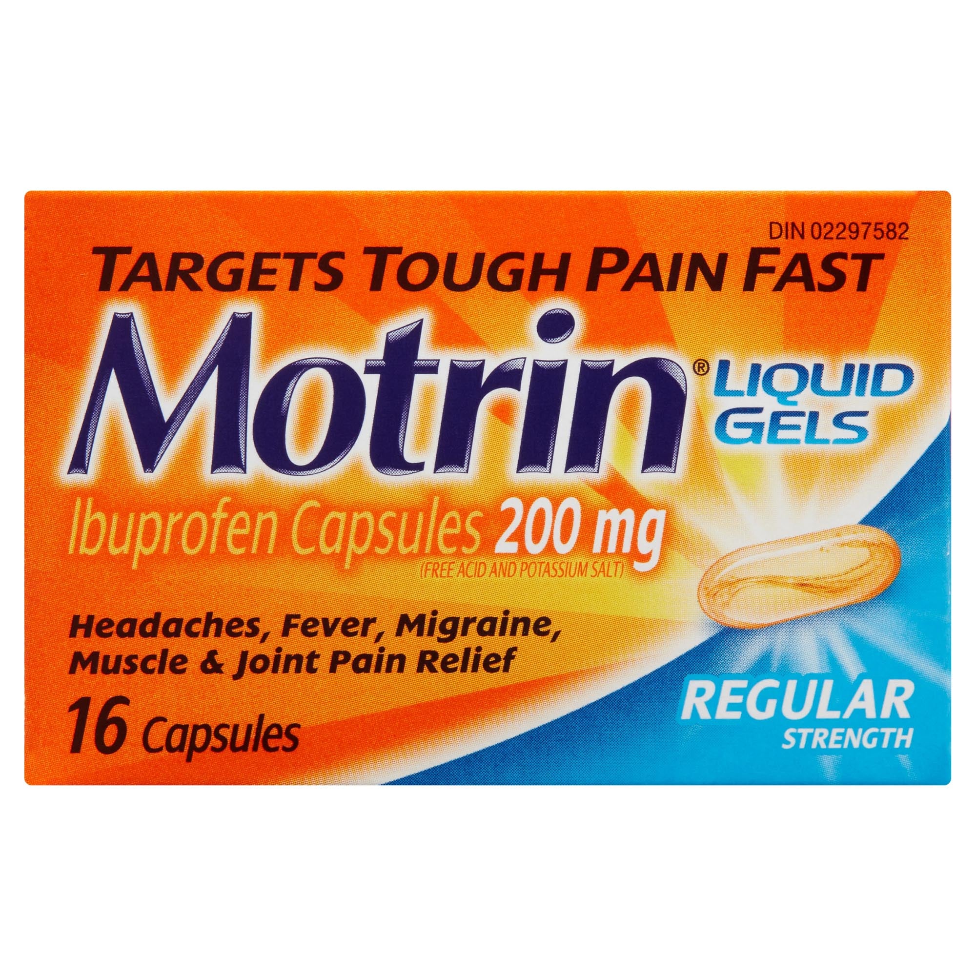 Motrin Liquid Gels Ibuprofen Capsules 200mg Regular Strength Capsules