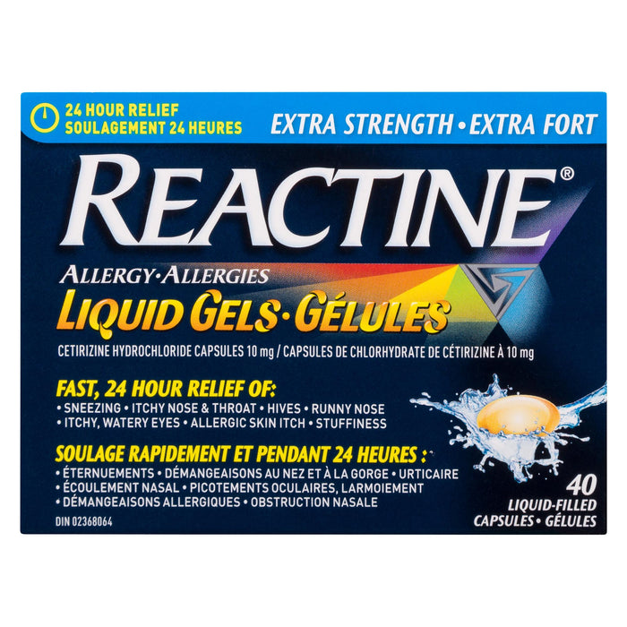 Reactine Allergy Liquid Gels Extra Strength Liquid-Filled Capsules, 40-Pack