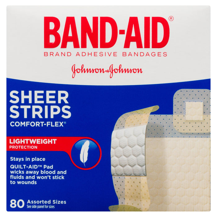 Pansements translucides Band-Aid - emb. de 80