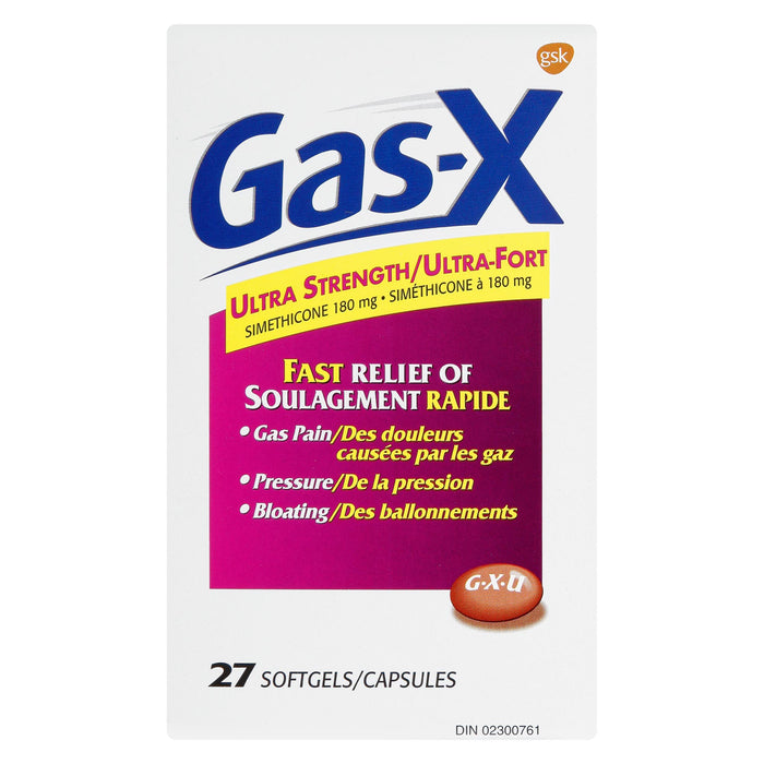 Gas-X Simethicone 180-mg Ultra Strength Softgels, 27-Pack