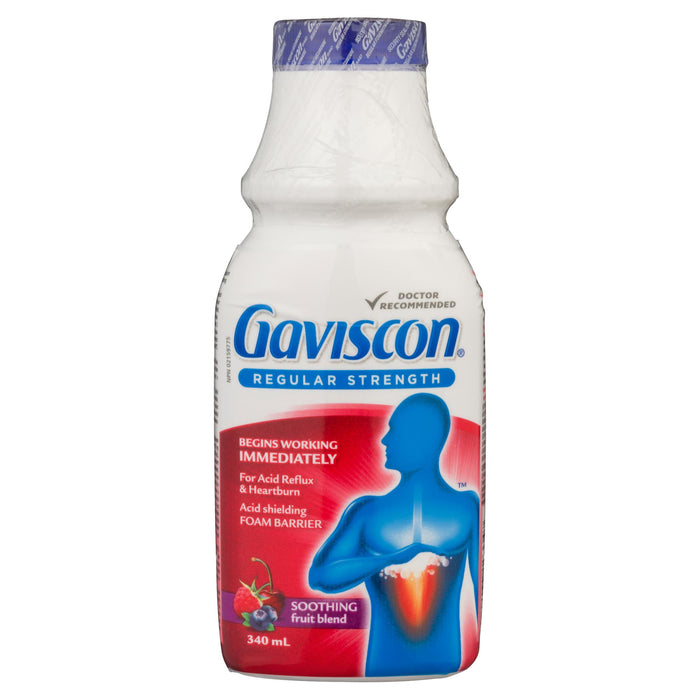 Gaviscon Regular Strength Soothing Fruit Blend, 340-ml