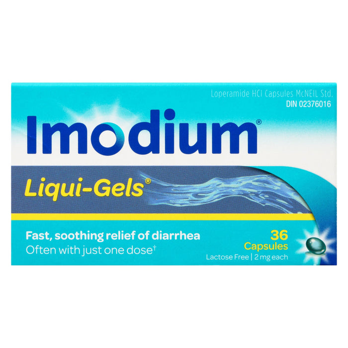 Imodium Liqui-Gels 2 mg Gélules, Emballage de 36