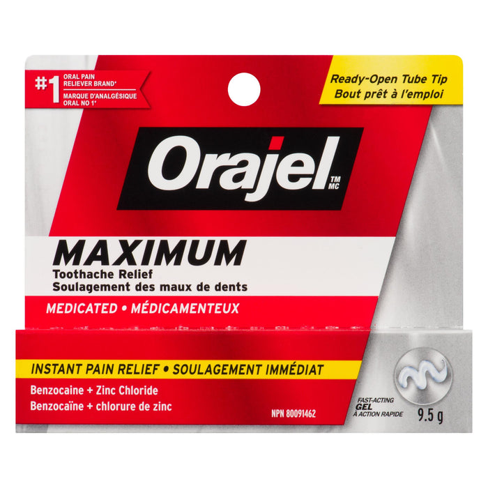 Orajel Maximum Fast-Acting Gel Toothache Relief, 9.5-g