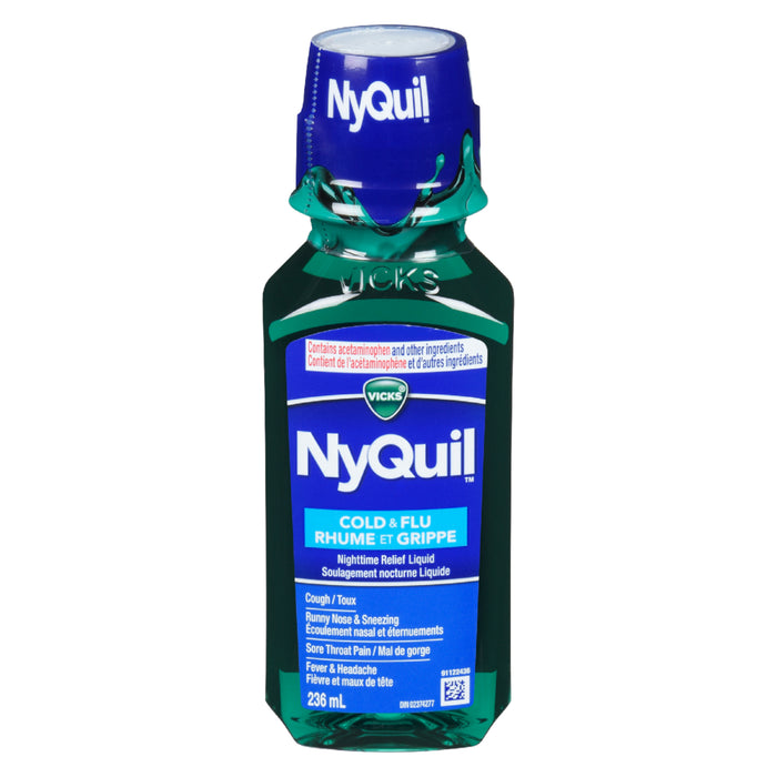 Vick's Nyquil Original Cold and Flu Syrup, 236-ml