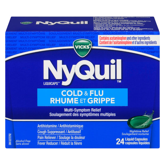 Vick's Nyquil Cold and Flu LiquiCaps - 24 Pack