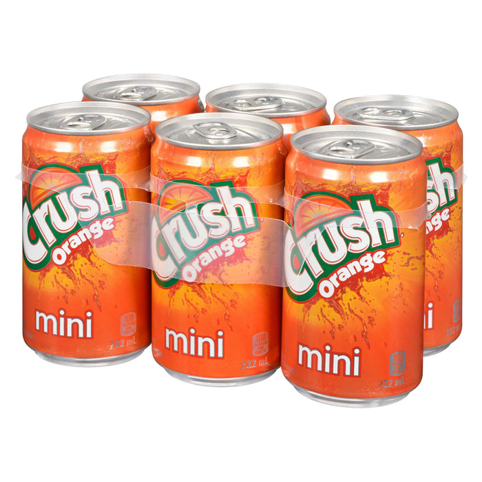 Mini canettes Orange Crush, emb. de 6 - 222 ml