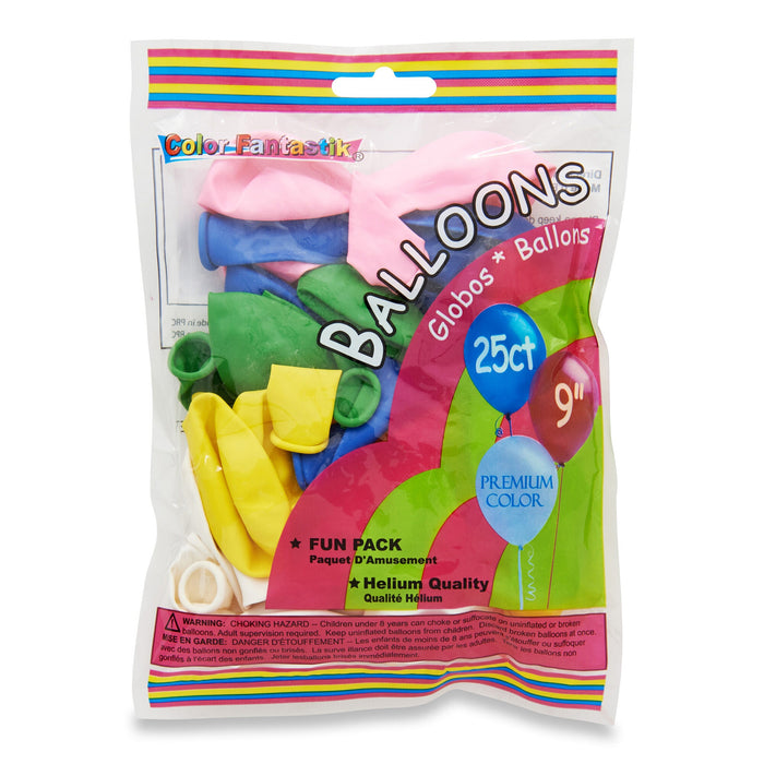 Ballons colorés fantastiques - emb. de 25