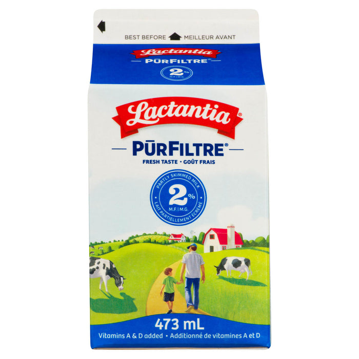 Lactantia PurFiltre Lait Partiellement écrémé 2% M.G., 473-ml