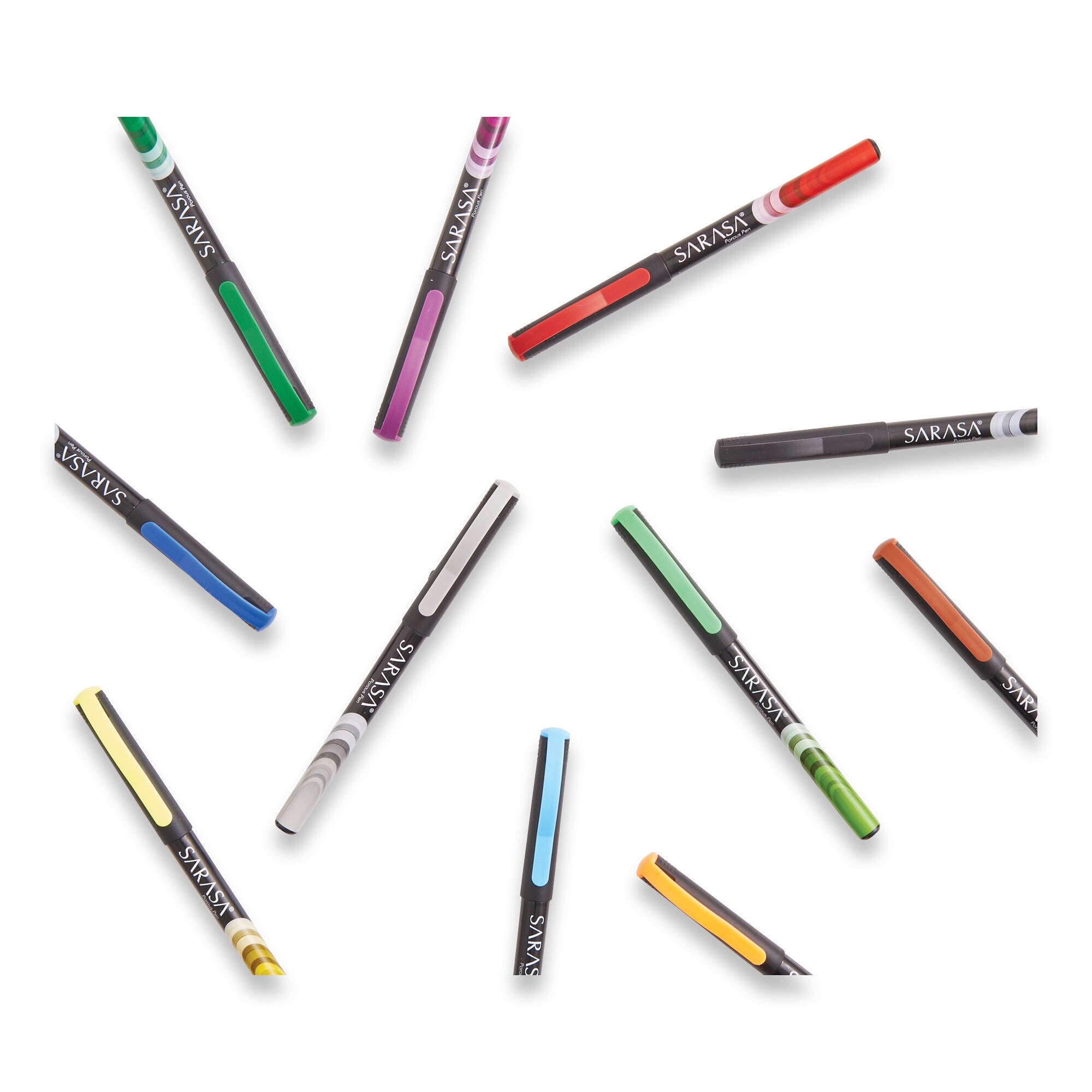 Zebra Sarasa Porous Pen, Assorted Colours, 12Pack Giant Tiger