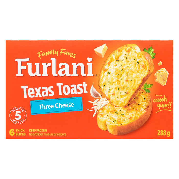 Furlani Texas Toast Trois Fromages Tranches épaisses, emb de 6, 288-g