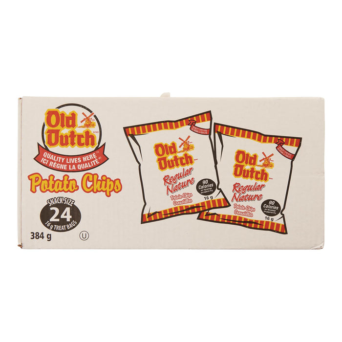 Old Dutch Regular Chip Snack Bags 24pk. - 384g