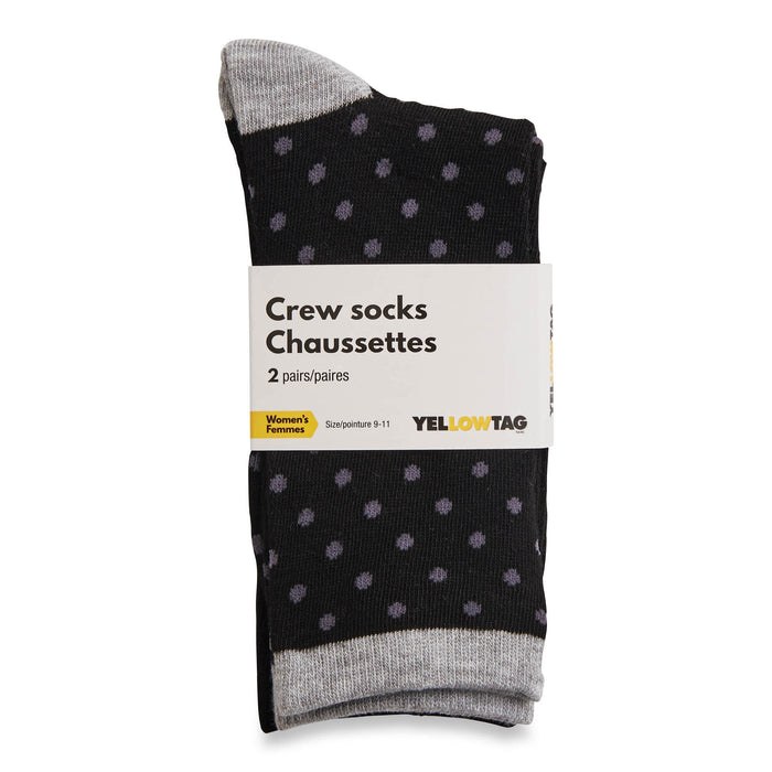 Mi-chaussettes YellowTag pour femmes, emballage de 2  pointures 9 à 11