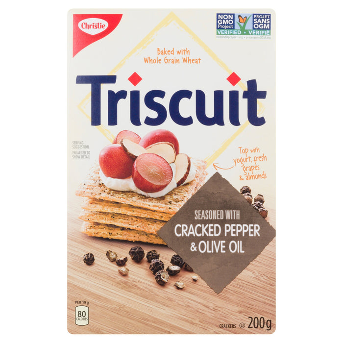 Christie Triscuit  Cracked Pepper and Olive Oil Crackers - 200g