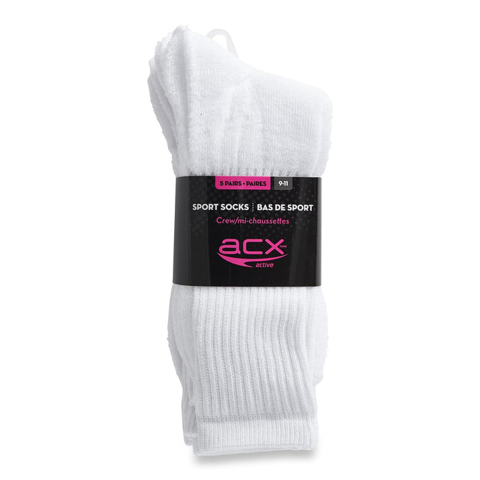 Mi-chaussettes de sport ACX Active pour femmes, emb. de 5 - 9 à 11