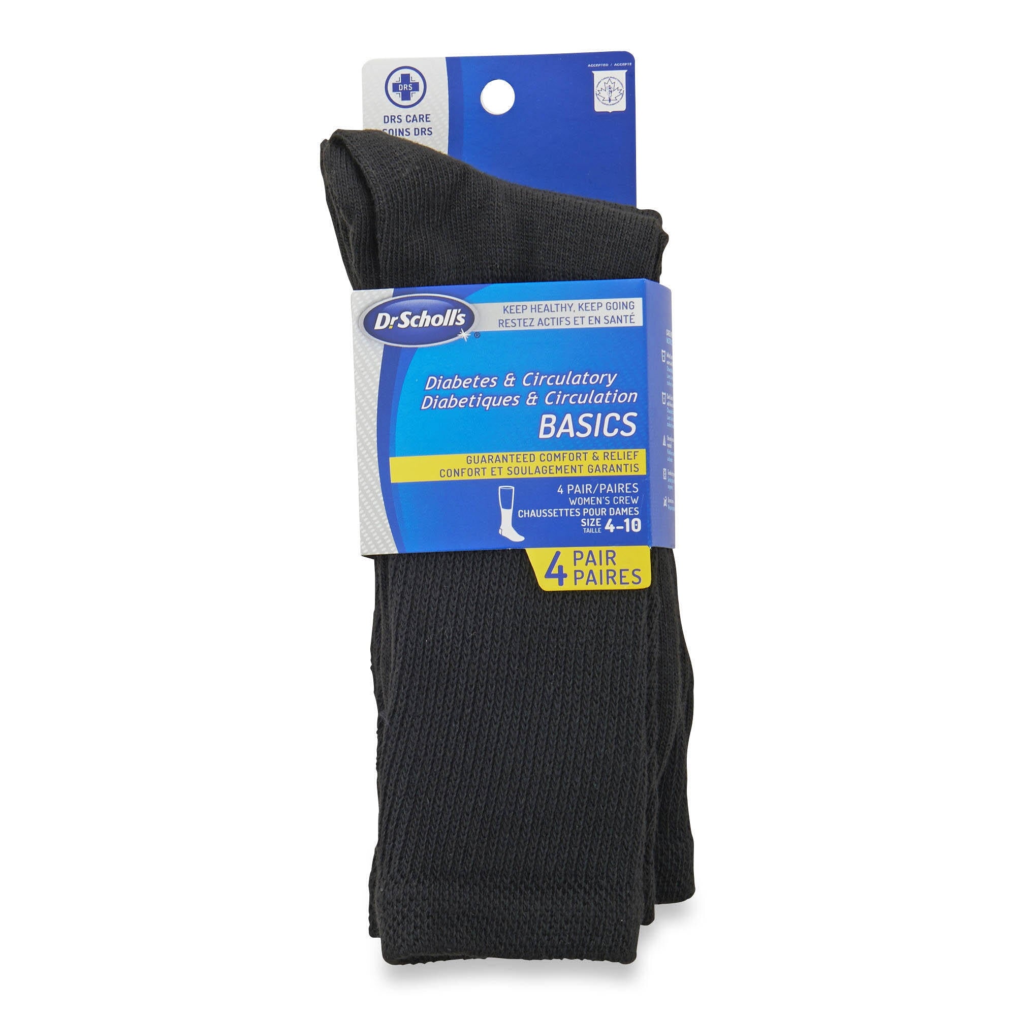 Dr. Scholls Women's Diabetic Socks, 9 to 11, 4Pack Giant Tiger
