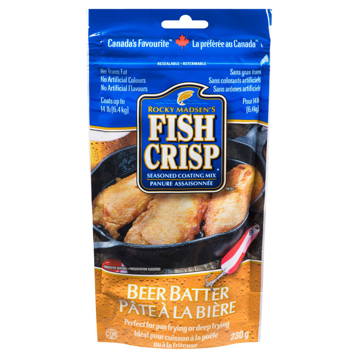 Rocky Madsen's Fish Crisp Beer Batter Seasoned Coating Mix - 230g