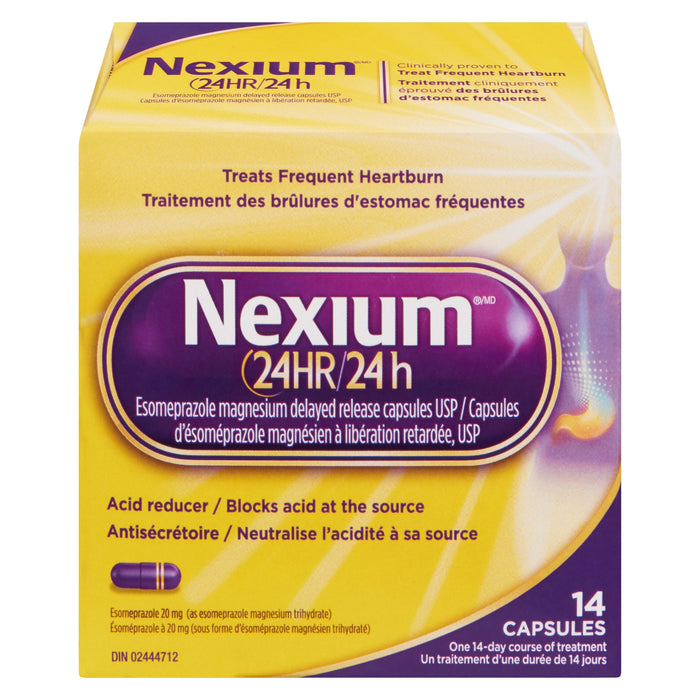 Capsules d'ésoméprazole magnésien à libération retardée Nexium - 14 capsules