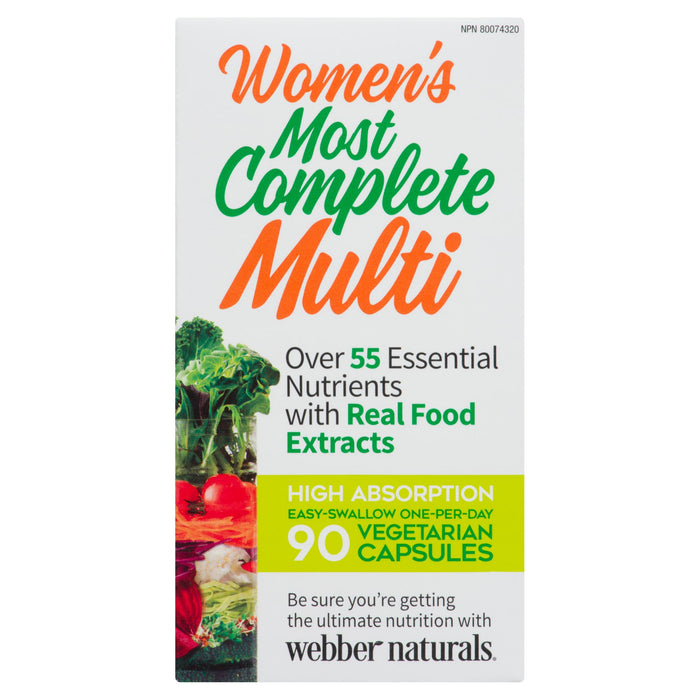 Webber Naturals Women's Most Complete Vegetarian Capsules, 90-Pack