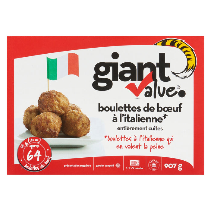 Giant Value Italian Style Beef Meatballs - 907g