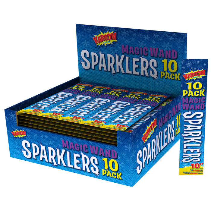 Kaboom Magic Wand Sparklers, 10-Pack