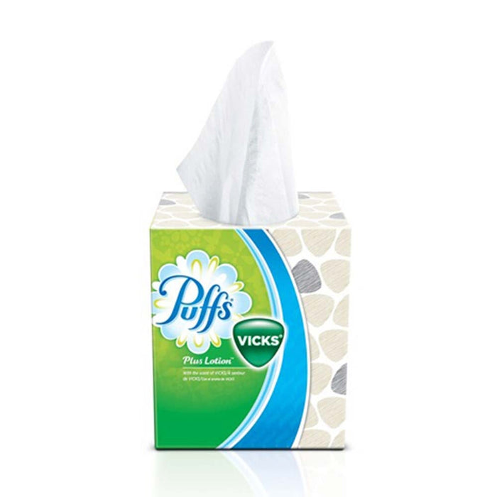 Puffs Plus Lotion Facial Tissues with the Scent of Vicks