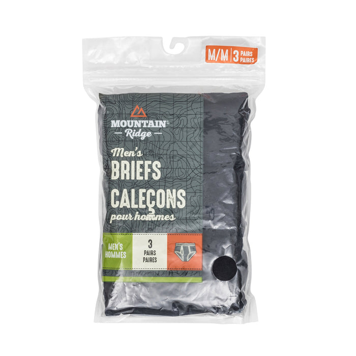 Mountain Ridge underwear for men, 3-pack of cotton briefs.