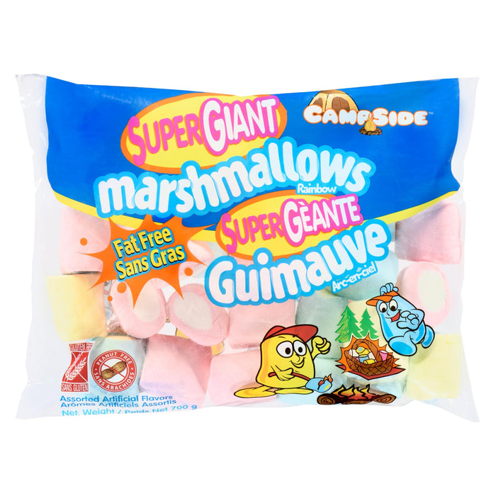 Campside Guimauve Arc-en-Ciel Super Gèante Arômes Artificiels Assortis, 700 g