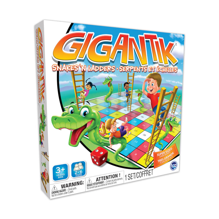 TCG Toys Gigantik Snakes and Ladders Family Fun Board Game, Multicolour