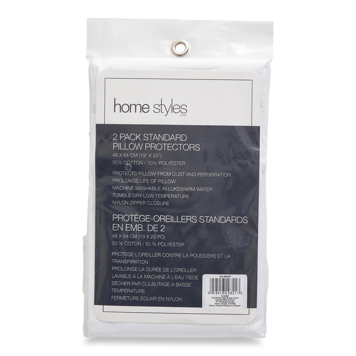 Homestyles Dust Proof Pillow Protectors, Standard, 2 Pieces