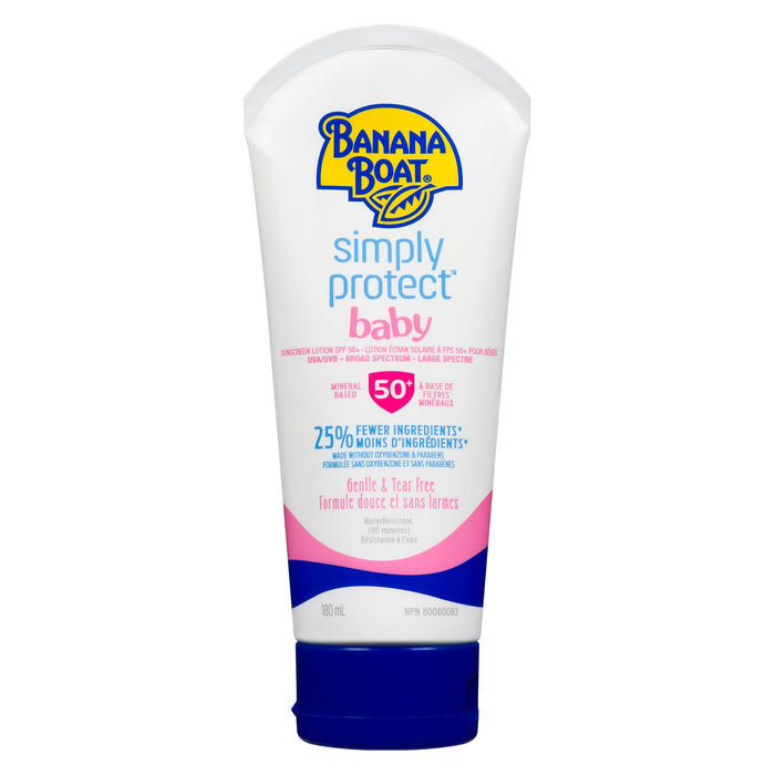 Banana Boat Simply Protect SPF 50+ Baby Sunscreen Lotion, 180-ml