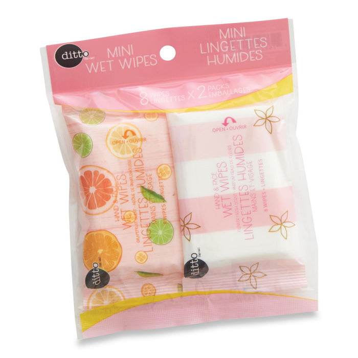 Mini lingettes humides Ditto, emb. de 2