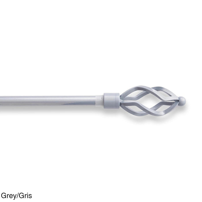 Safdie and Co Silver 66-in to 120-in Adjustable Curtain Rod