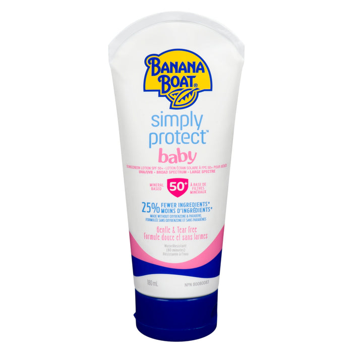 Banana Boat Kids Simply Protect SPF 50+ Tear-Free Sunscreen Lotion, 150-g