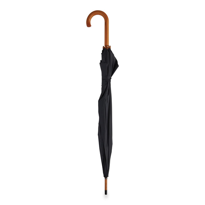 Parapluie noir à poignée en bois  26 po