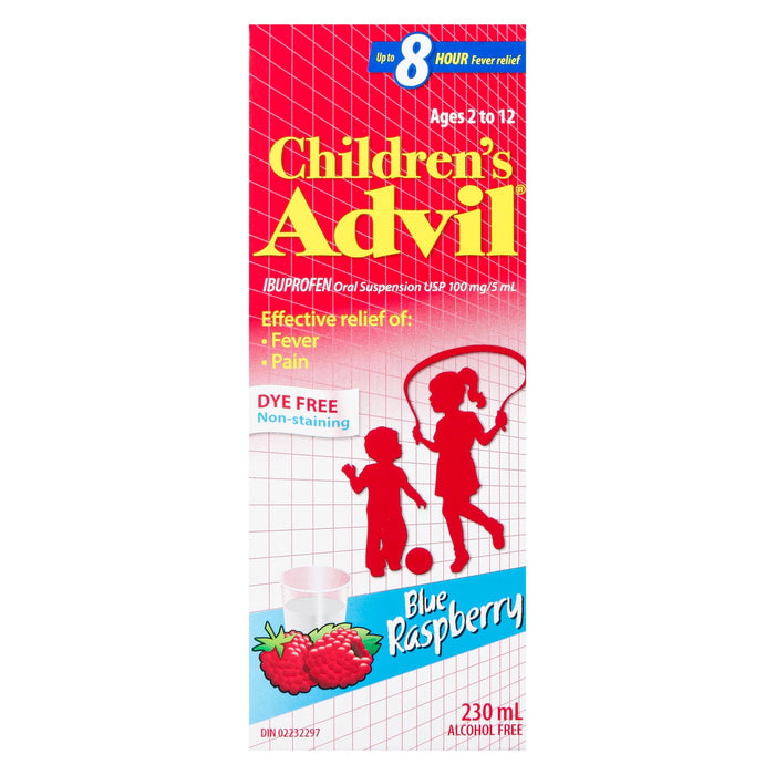 Children's Advil Blue Raspberry Oral Suspension Ibuprofen, 230-ml