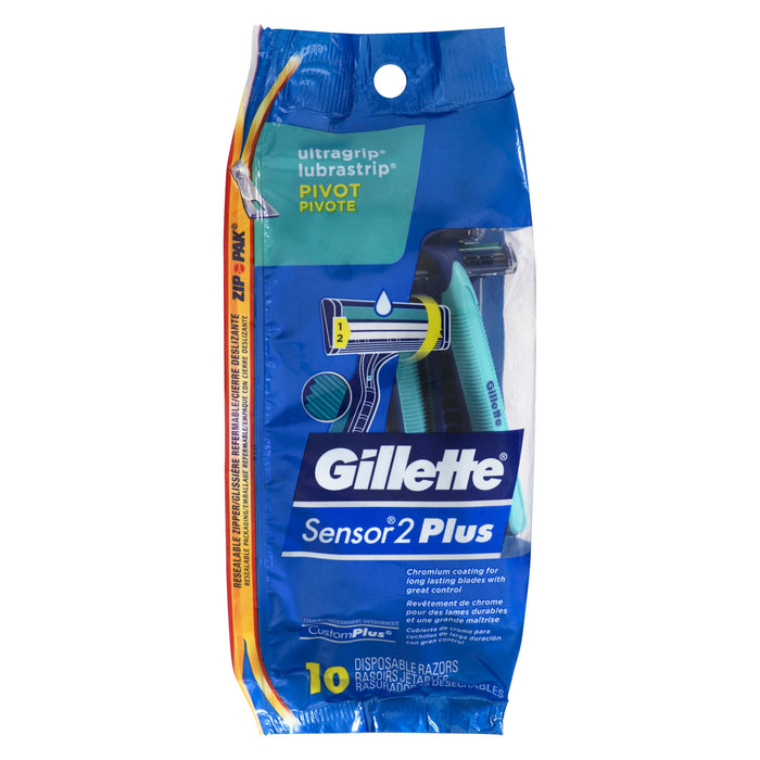 Rasoirs jetables Sensor 2 Plus de Gillette - emb. de 10