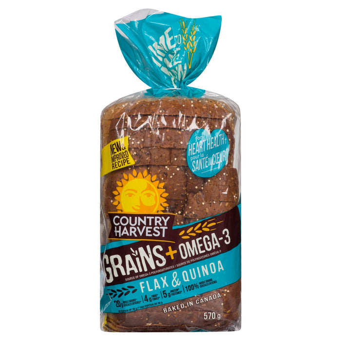 Pain grains + oméga 3 lin et quinoa Country Harvest - 570 g