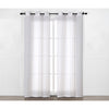 HomeStyles Sheer Curtain Panel with Grommets, White, 52-in x 63-in.