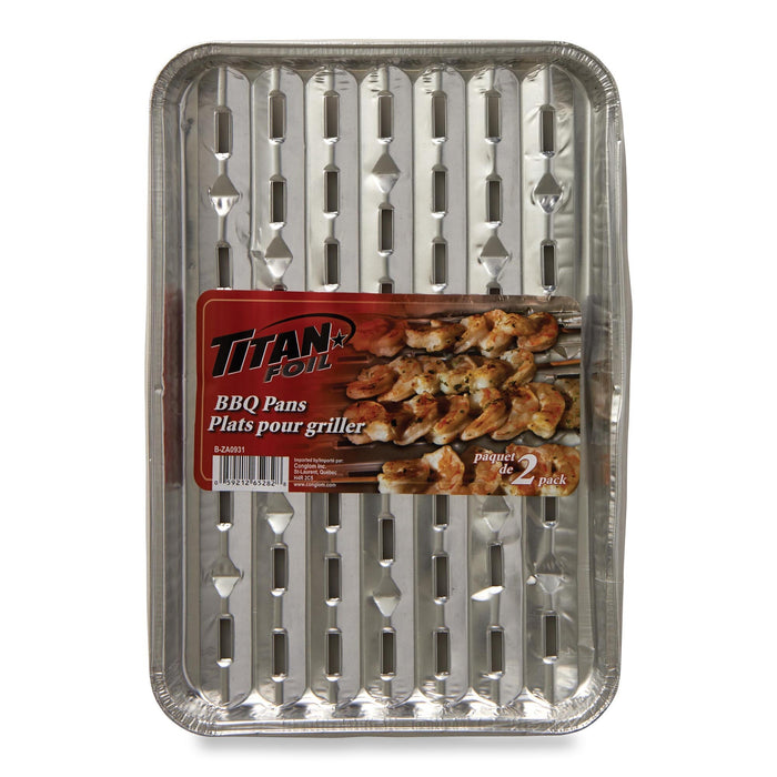 Casseroles en aluminium pour le barbecue Titan  emb. de 2