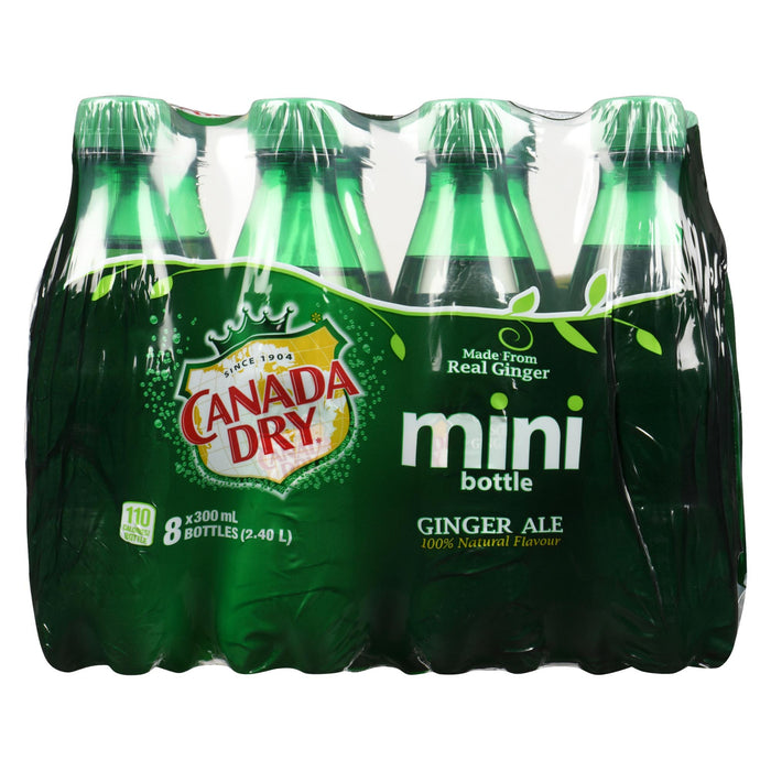 Canada Dry Ginger Ale Mini Bottle, 8-Pack, 300 ml