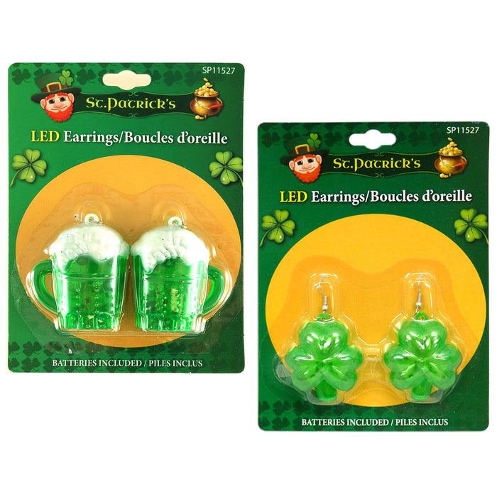 St-Patrick's Day Light Up Earrings