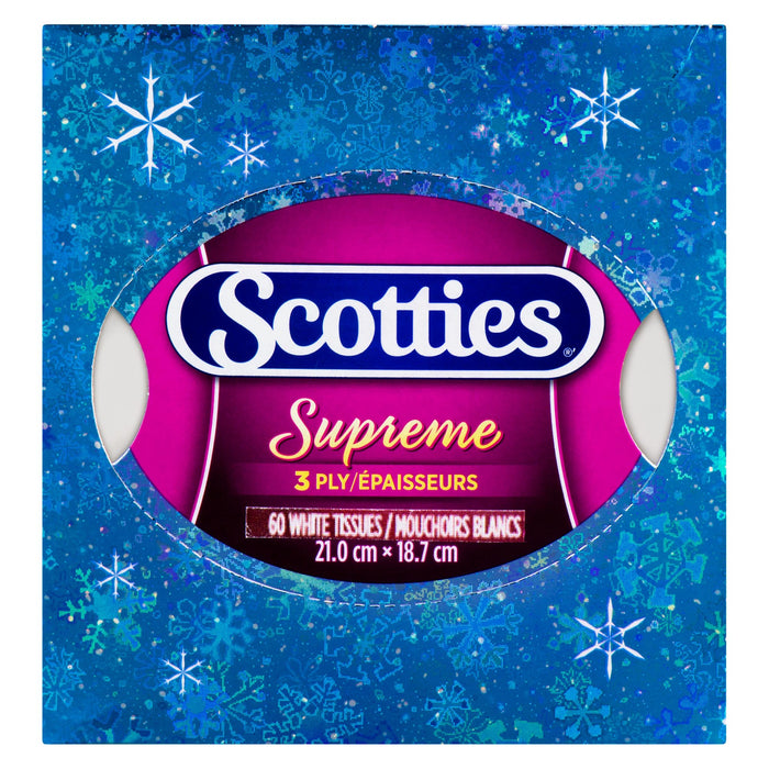 Scotties Supreme 3 Ply White Tissues, 60-Pack