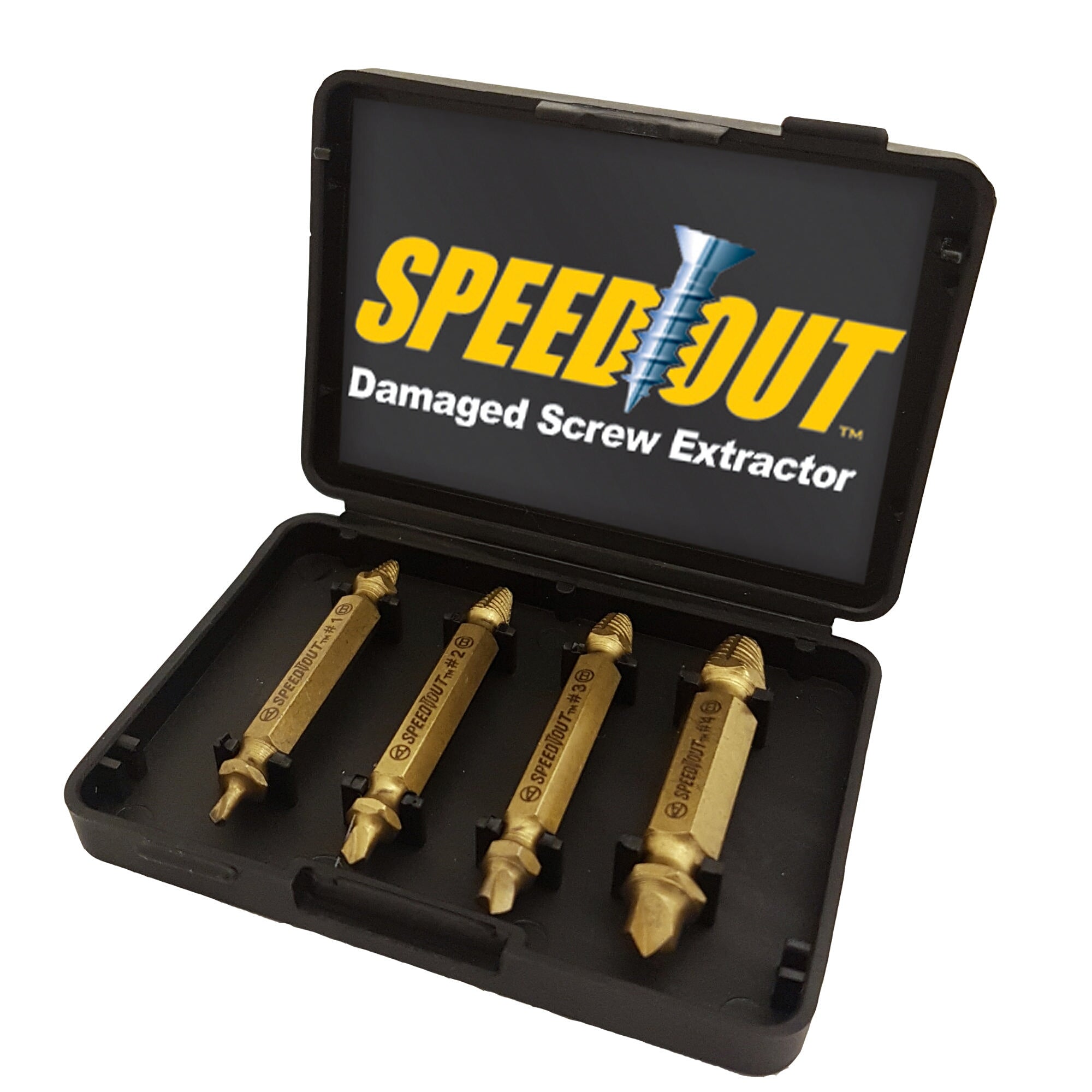 As Seen On TV SpeedOut Titanium Screw Extractor Kit with 4 Drill Bits
