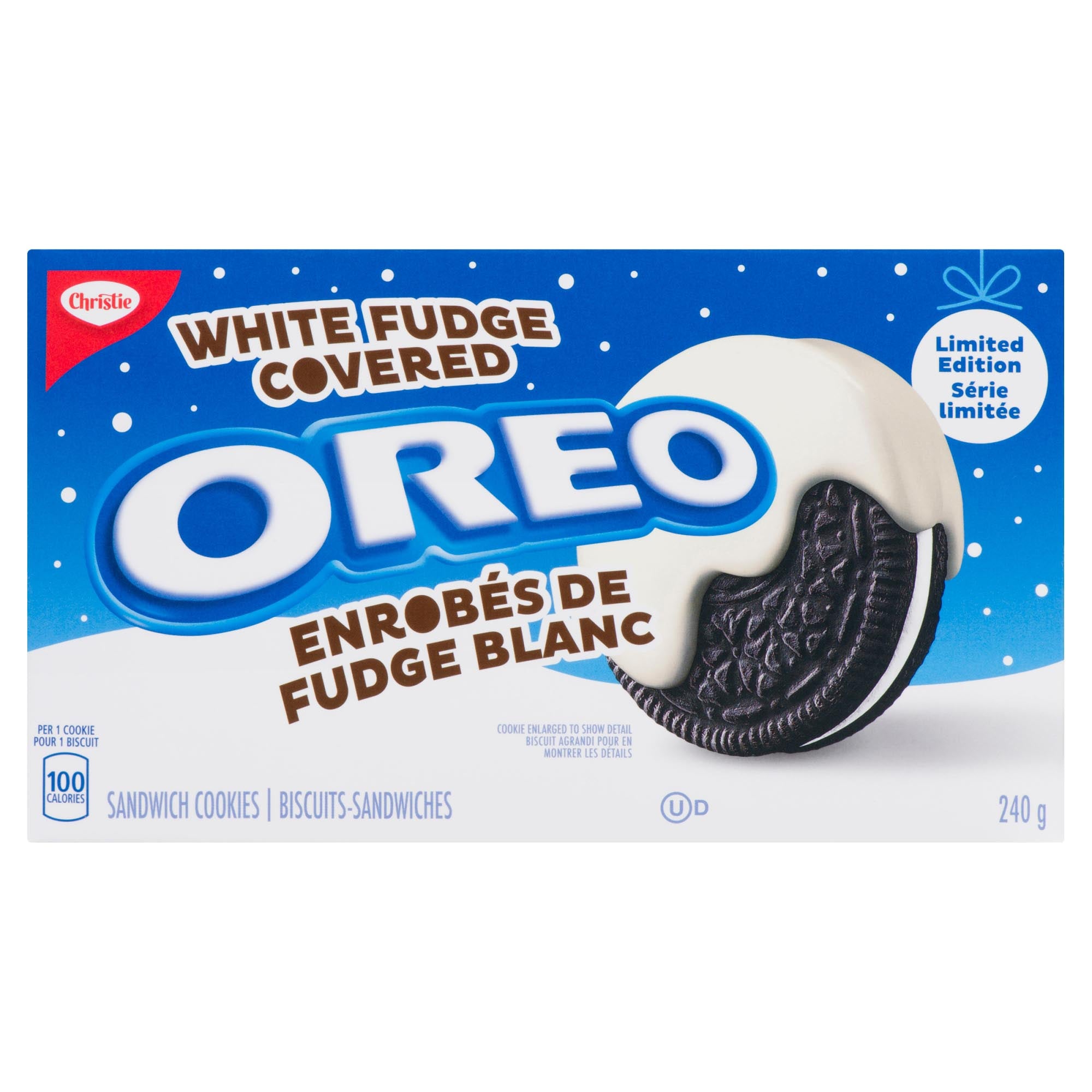 Christie Limited Edition Oreo Sandwich Cookies White Fudge Covered, 24