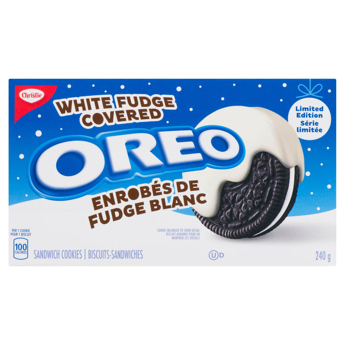Christie Limited Edition Oreo Sandwich Cookies White Fudge Covered, 240-g